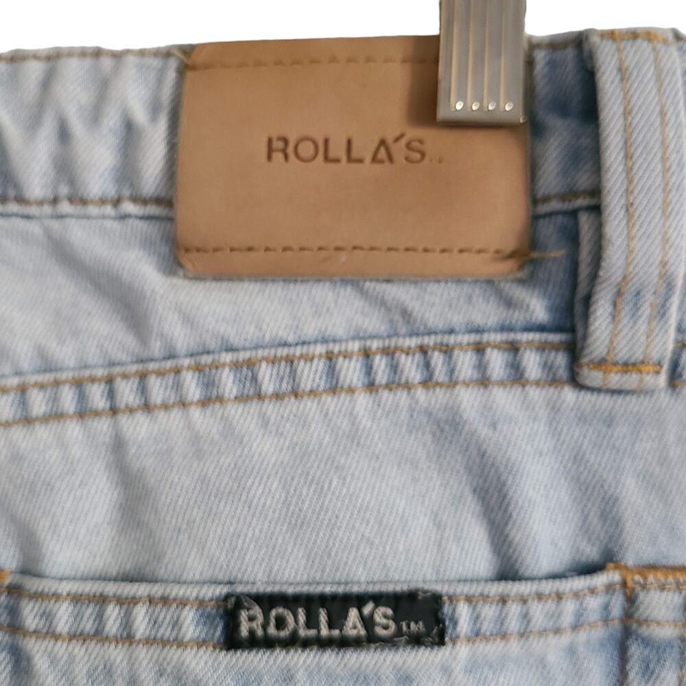 ROLLA'S Relaxo Chop Straight Leg Raw Hem Jeans In Original Bleach 16266C Mens 28 - Picture 7 of 16
